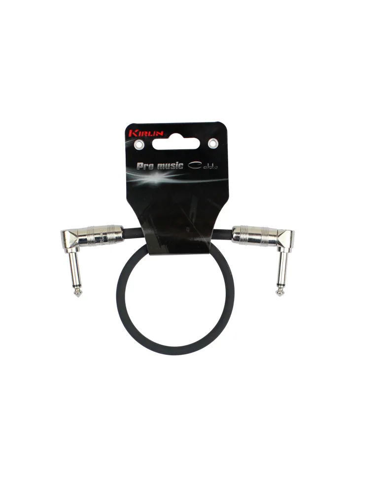  KIRLIN CABLE PATCH 0.30M JACK-JACK BLACK|MusicGoodDeal 