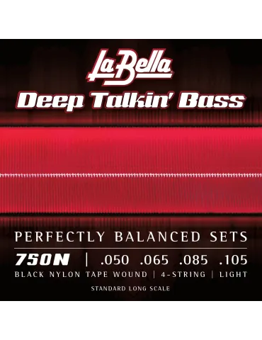 LA BELLA 750N BASS SET DEEP TALKIN BK 50-105|MusicGoodDeal 