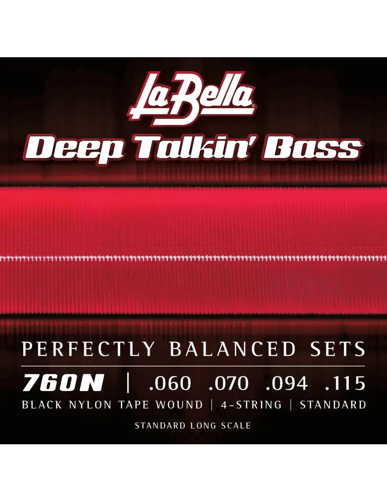  LA BELLA 760N BASS SET DEEP TALKIN BK 60-115|MusicGoodDeal 