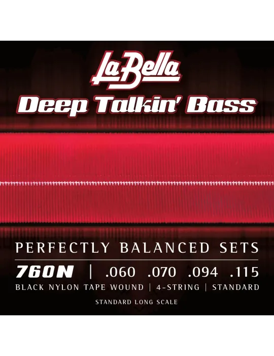  LA BELLA 760N BASS SET DEEP TALKIN BK 60-115|MusicGoodDeal 