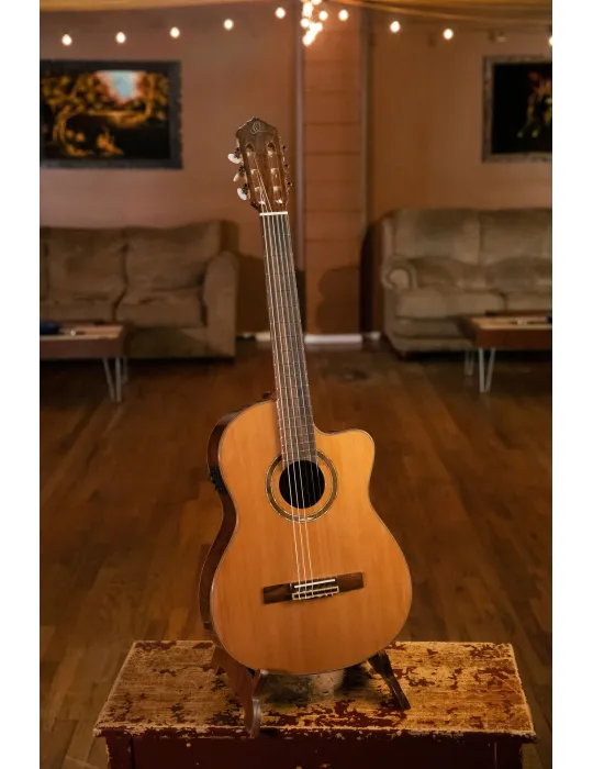 ORTEGA GUITAR R159 SOLID CEDAR, CW EQ|MusicGoodDeal