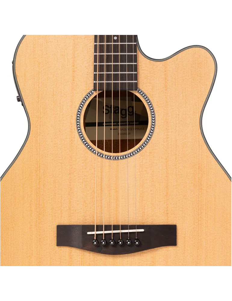  STAGG SA25 ACE SPRUCE EL AC GT.CUT AUDI SPRUCE NAT|MusicGoodDeal 