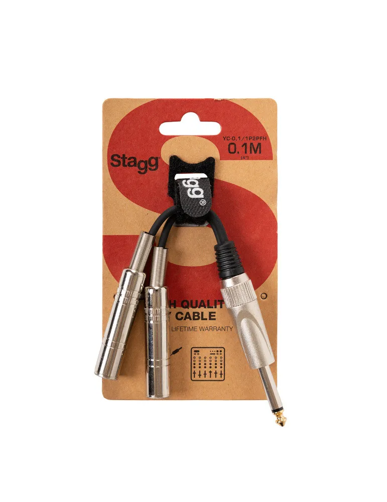  STAGG YC-0,1/1P2PFH Adapterkabel, 2 x Mono-Klinkenbuchse/ Mono-Klinkenstecker|MusicGoodDeal 