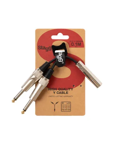  STAGG YC-0,1/1PFS2PH Adapterkabel, 2 x Mono-Klinkenstecker/ Stereo-Klinkenbuchse|MusicGoodDeal  2