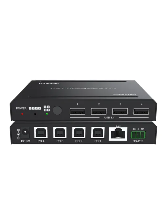 INFOBIT ISWITCHU44KM Commutateur USB 4 ports  iSwitch U44KM pour souris multi-appareils