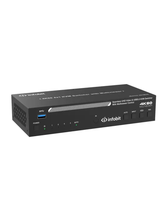 INFOBIT ISWITCH401MVK Commutateur KVM 4K60 4×1 avec multiviewer  iSwitch 401MVK