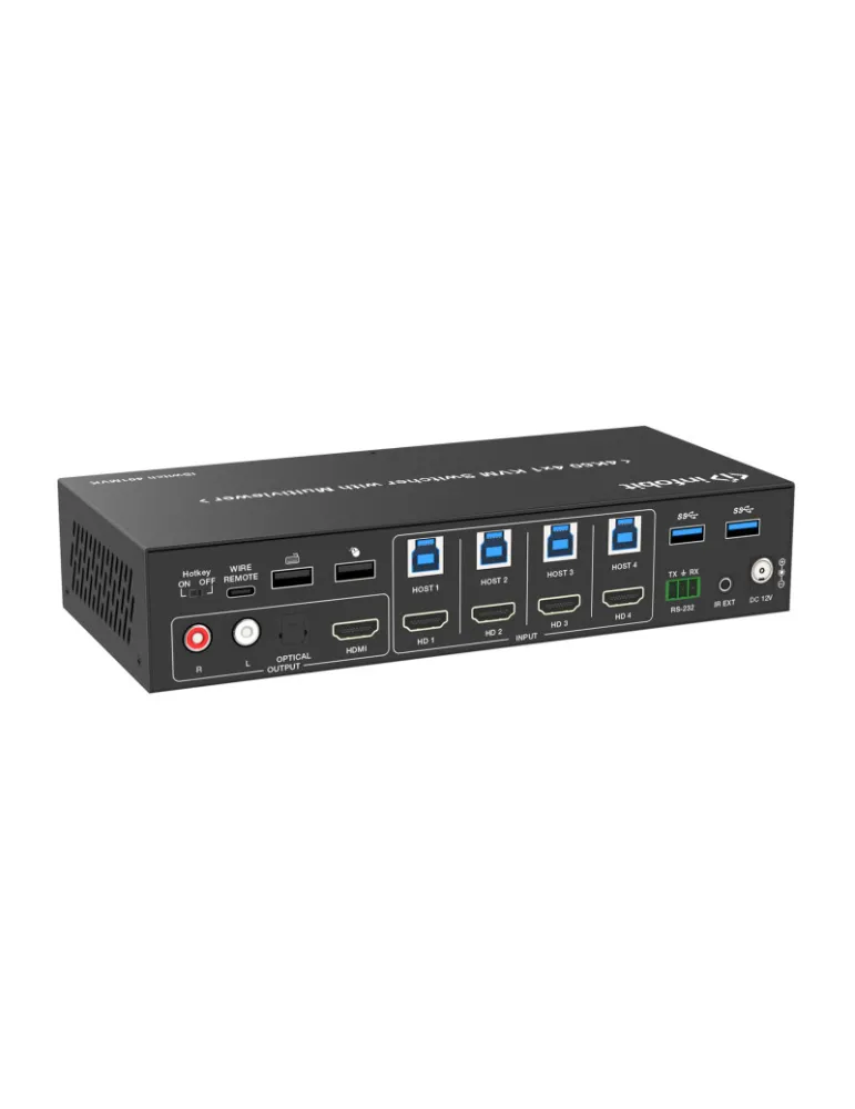 INFOBIT ISWITCH401MVK Commutateur KVM 4K60 4×1 avec multiviewer  iSwitch 401MVK