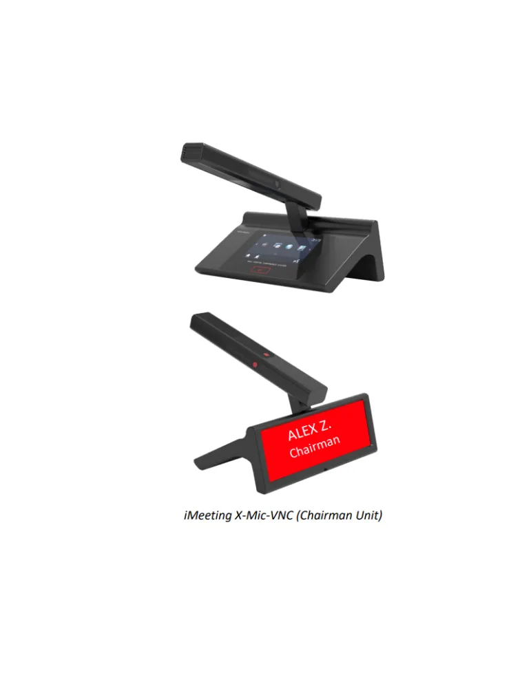 INFOBIT IMEETINGXMICVNC Microphone de vote Président  iMeeting X-Mic-VNC Fonctions Vote & porte-nom électronique