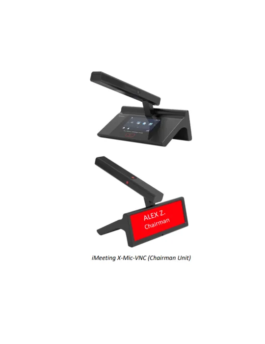 INFOBIT IMEETINGXMICVNC Microphone de vote Président  iMeeting X-Mic-VNC Fonctions Vote & porte-nom électronique