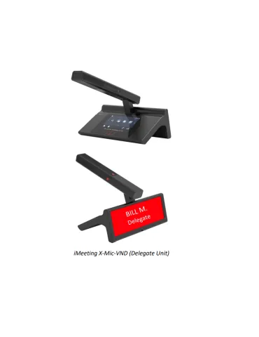 INFOBIT IMEETINGXMICVND Microphone de vote Delegué  iMeeting X-Mic-VND Fonctions: Vote et Porte-nom électronique