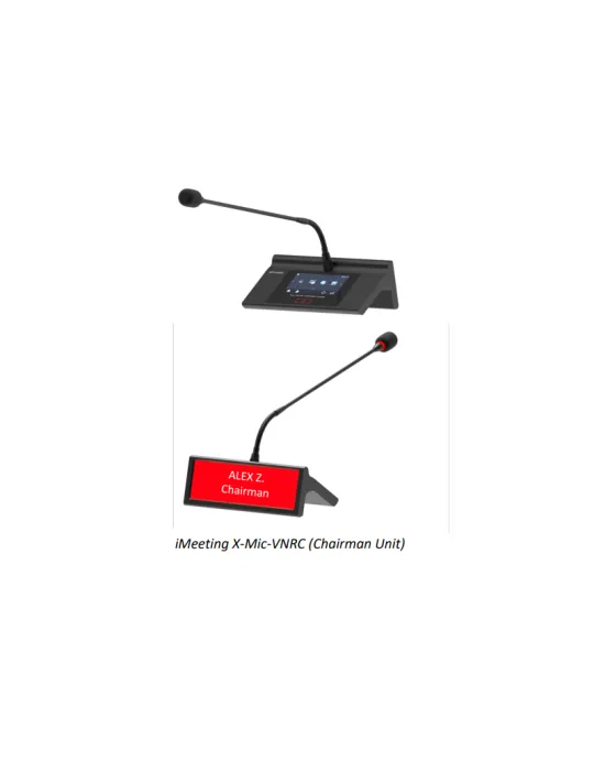 INFOBIT IMEETINGXMICVNRC Microphone de vote  iMeeting X-Mic-VNRC Poste Président Avec fonctions: vote porte-nom et col de cygne
