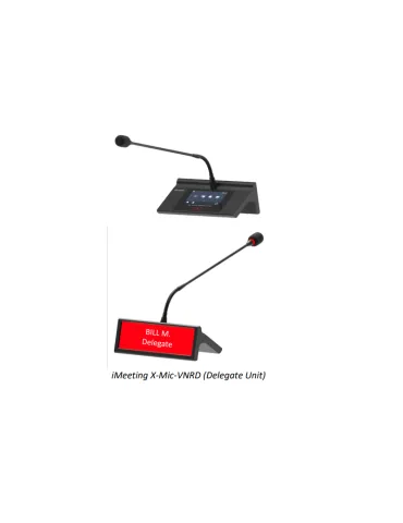INFOBIT IMEETINGXMICVNRD Microphone de vote  iMeeting X-Mic-VNRD Poste délégué avec fonctions: vote porte-nom et col de cygne r