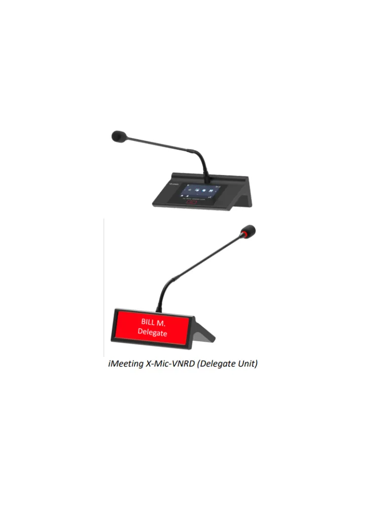 INFOBIT IMEETINGXMICVNRD Microphone de vote  iMeeting X-Mic-VNRD Poste délégué avec fonctions: vote porte-nom et col de cygne r