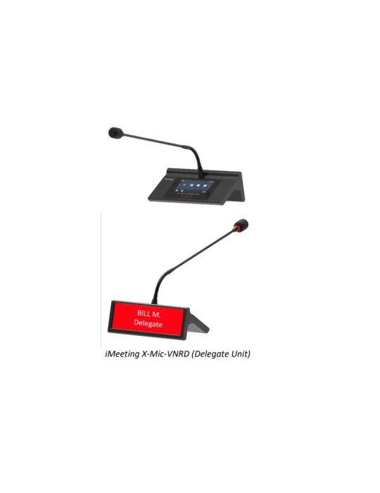INFOBIT IMEETINGXMICVNRD Microphone de vote  iMeeting X-Mic-VNRD Poste délégué avec fonctions: vote porte-nom et col de cygne r