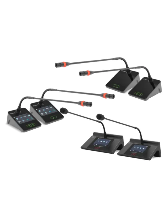 INFOBIT IMEETINGXMICVNRD Microphone de vote  iMeeting X-Mic-VNRD Poste délégué avec fonctions: vote porte-nom et col de cygne r
