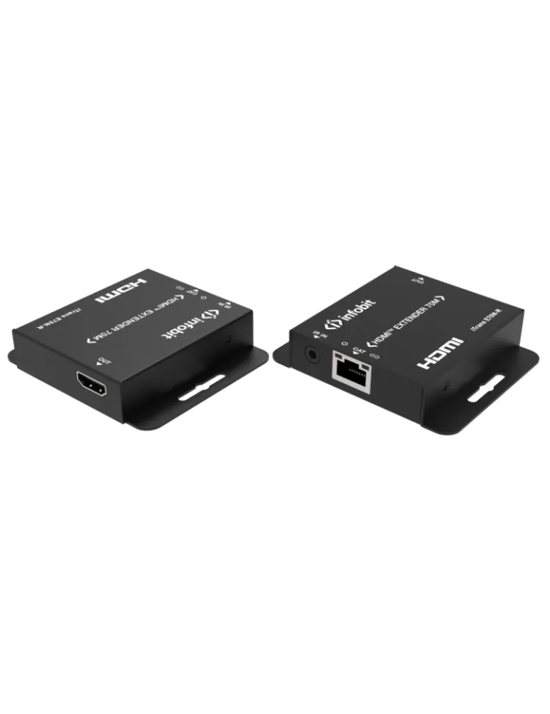 INFOBIT E70N Kit d'extension HDMI  iTrans  - Extension HDMI 4K30 sur Ethernet 70m