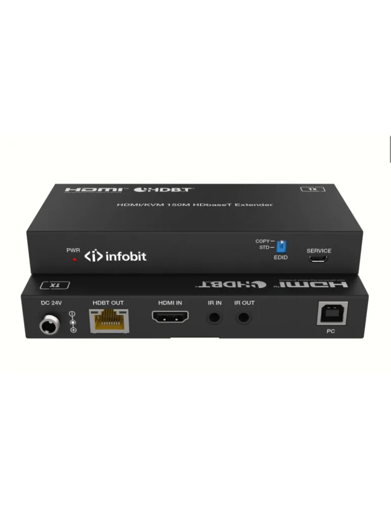 INFOBIT E150SKT Transmetteur HDMI 4K60 de 150 m KVM iTrans E150SK