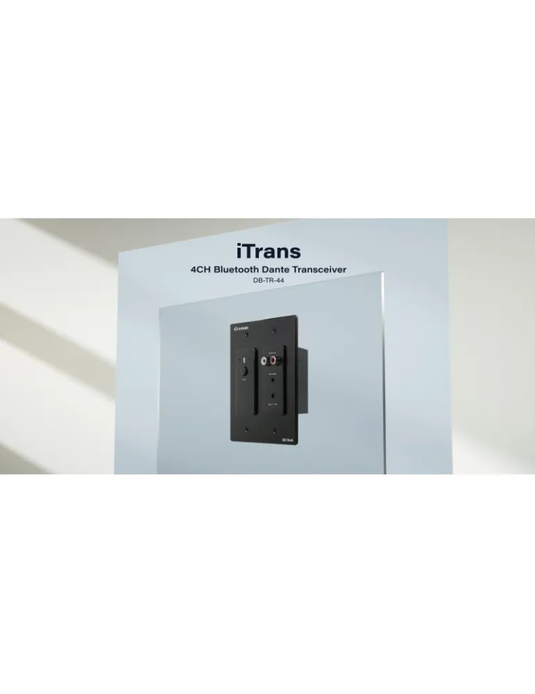 INFOBIT DBTR44 Émetteur-récepteur Bluetooth Dante 4CH - Infobit iTrans DB-TR-44