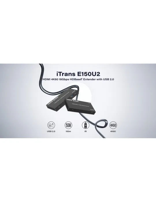 INFOBIT E150U2R Récepteur HDMI sur HDBaseT 150m Infobit - iTrans E150U2