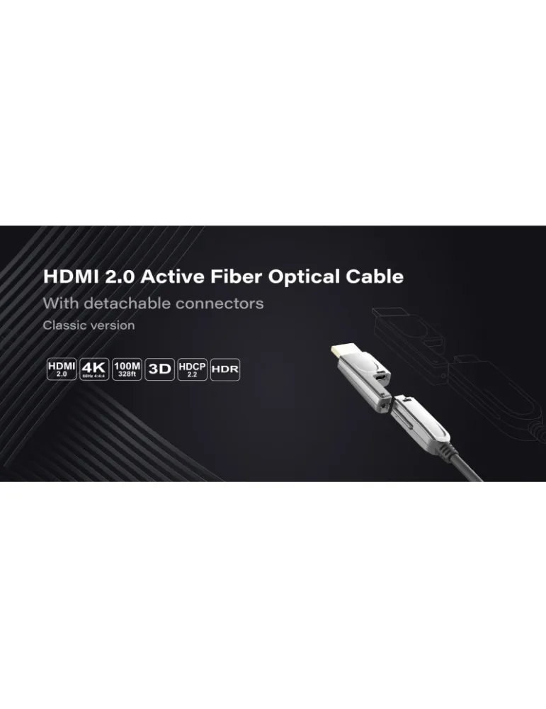 INFOBIT AOCHDMID05C Câble actif fibre optique 5m Connecteurs HDMI D vers D Classic détachables Infobit - AOC-HDMI-D05C