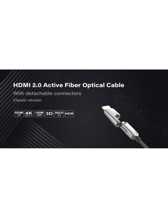 INFOBIT AOCHDMID05C Câble actif fibre optique 5m Connecteurs HDMI D vers D Classic détachables Infobit - AOC-HDMI-D05C