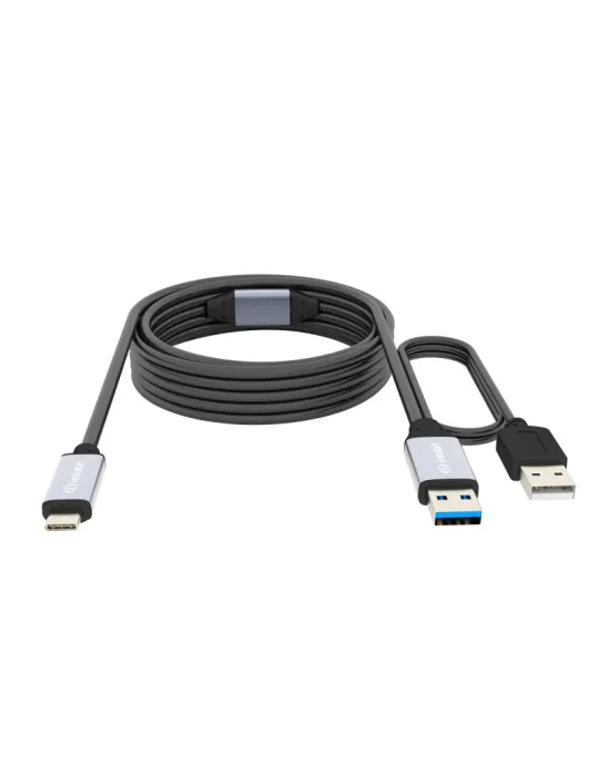INFOBIT ICABLEUSBACC05AC Cordon USB 3.0 actif  iCable-USB-ACC05-AC USB-A (M) vers USB-C (M) 5m