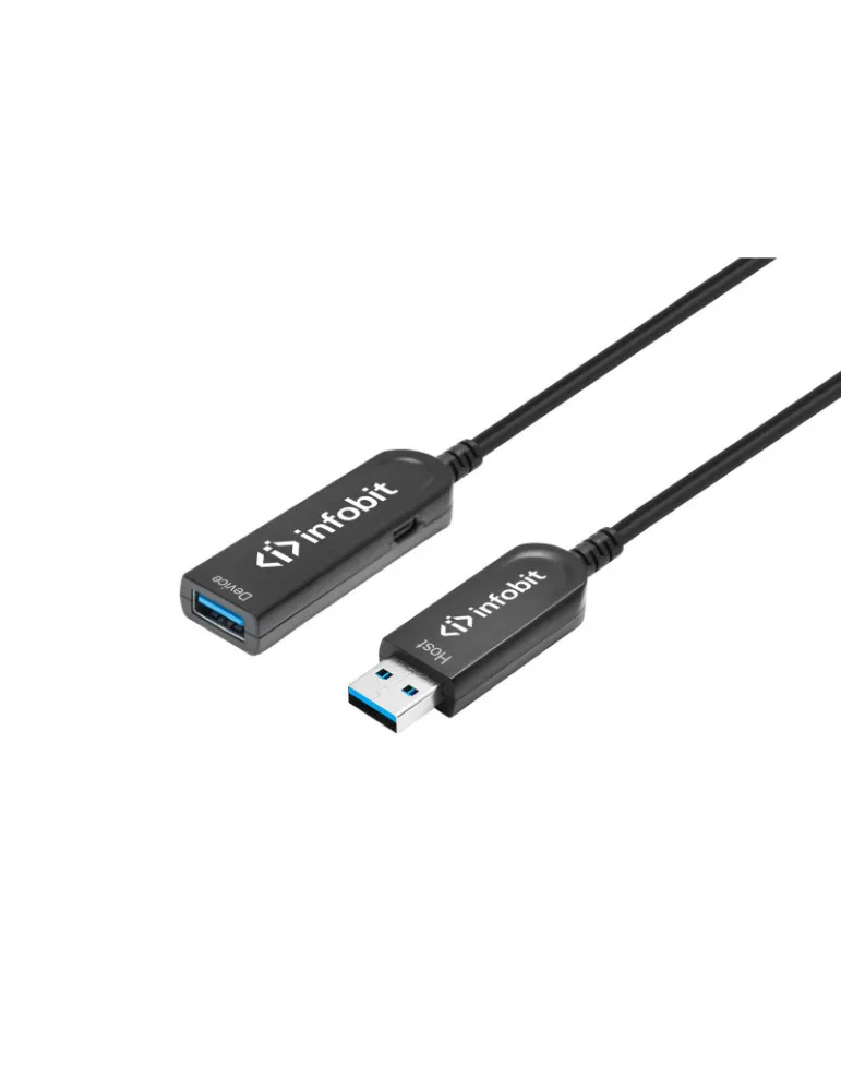 INFOBIT U31AMAF3250 Câble actif fibre optique 50m USB3.1 Type A(M) vers A(F) Infobit U31-AMAF32-50