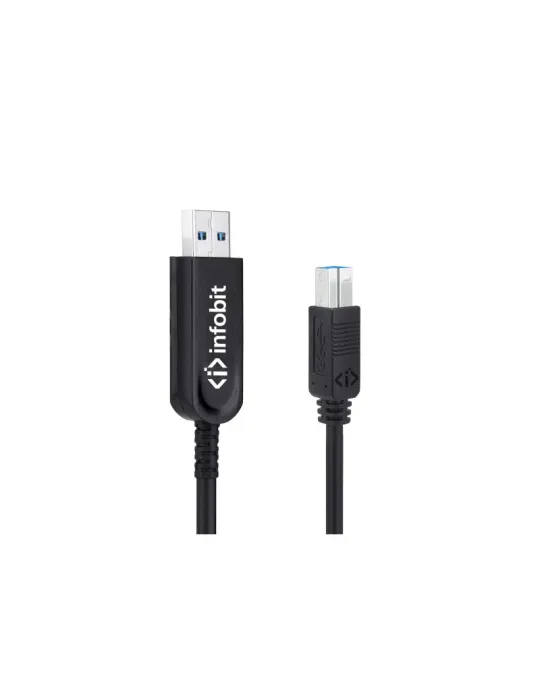INFOBIT U31AMBM3230 Câble actif fibre optique 30m USB3.1 Type A(M) vers B(M) Infobit U31-AMBM32-30