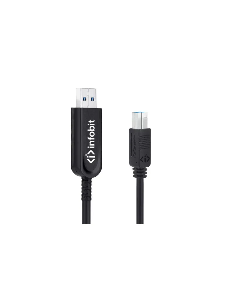 INFOBIT U31AMBM3215 Câble actif fibre optique 15m USB3.1 Type A(M) vers B(M) Infobit U31-AMBM32-15