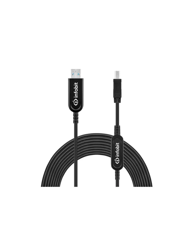 INFOBIT U31AMBM3215 Câble actif fibre optique 15m USB3.1 Type A(M) vers B(M) Infobit U31-AMBM32-15