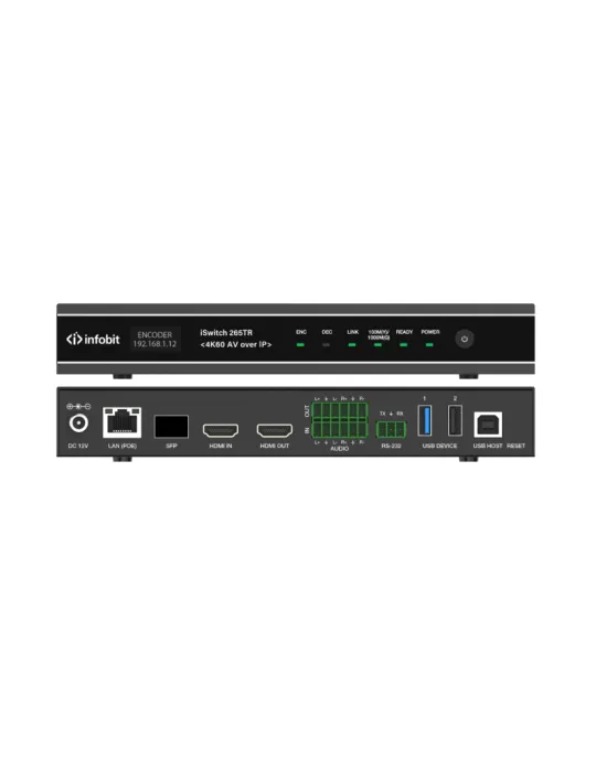 INFOBIT ISWITCH265TR Emetteur/Recepteur AV sur IP  iSwitch 265TR 4K60 KVM et RS232
