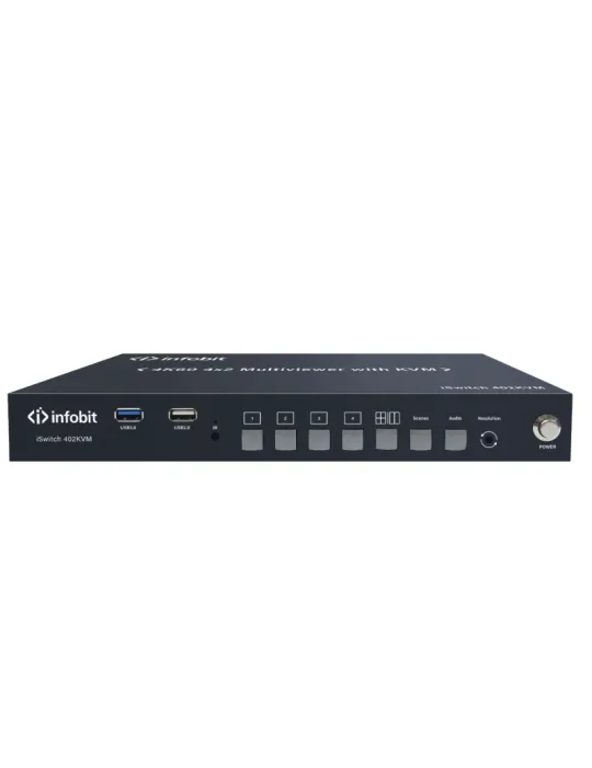 INFOBIT ISWITCH402KVM Multiviewer 4K60 4x2 avec KVM  iSwitch 402KVM