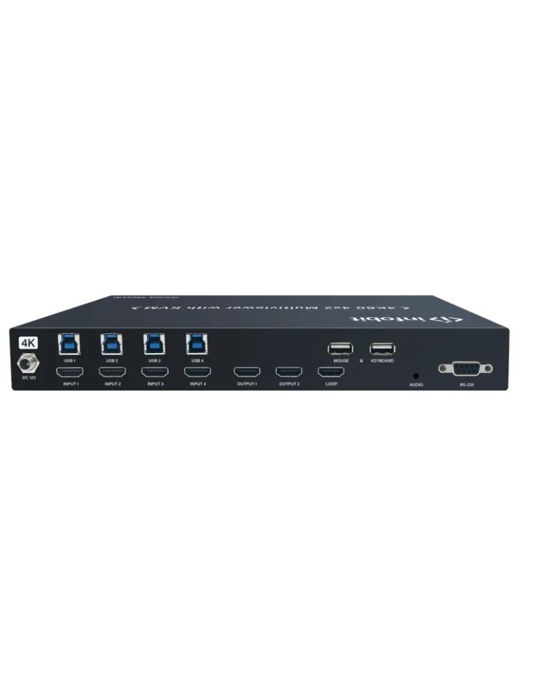 INFOBIT ISWITCH402KVM Multiviewer 4K60 4x2 avec KVM  iSwitch 402KVM