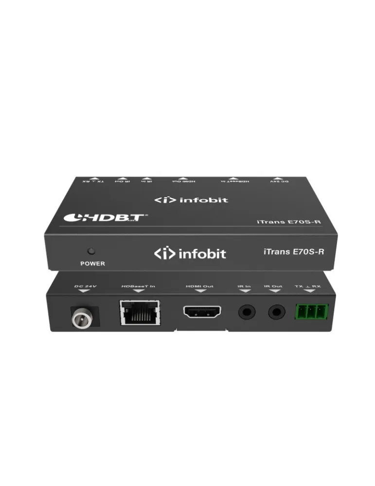 INFOBIT iTRANSE70S Kit d'extension HDMI 4K HDBaseT Infobit iTrans E70S