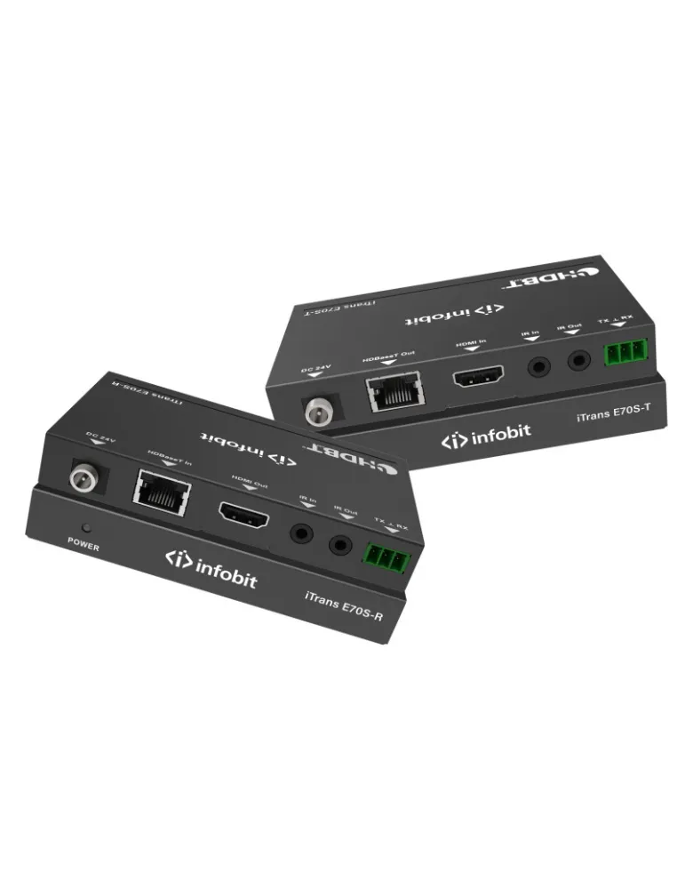 INFOBIT iTRANSE70S Kit d'extension HDMI 4K HDBaseT Infobit iTrans E70S