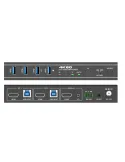 INFOBIT ISWITCH201HK Switcher KVM 2x1 HDMI 18Gbps /  iSwitch 201HK compatible avec une caméra et haut-parleur/microphone USB