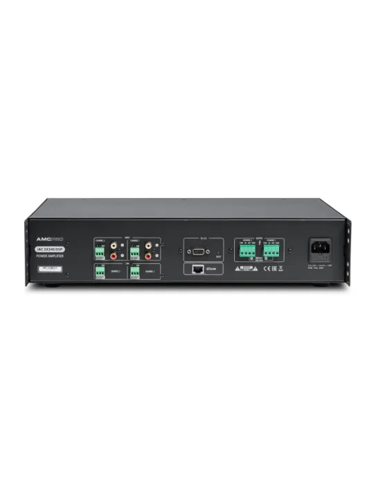 AMC iAC2X240DSPD Amplificateur d'installation 2x canaux2x240W  iAC 2x240 DSP avec interface d'entrées DANTE
