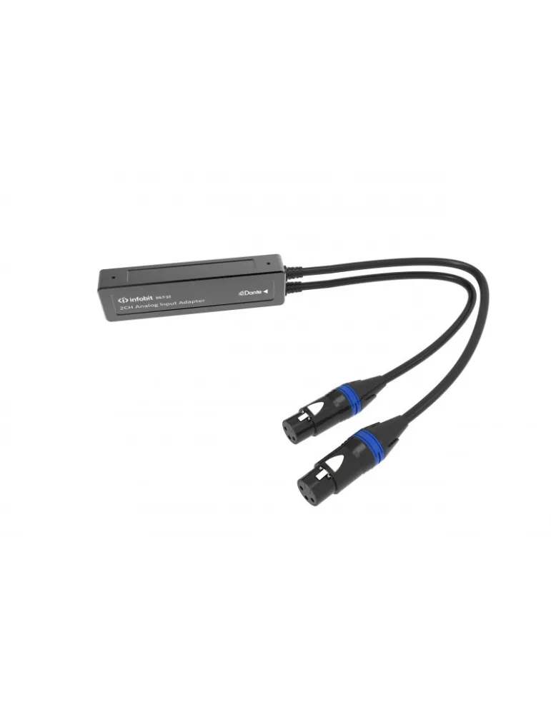 INFOBIT DXT22 Transmetteur analogique 2CH XLR vers Dante - Infobit iTrans DX-T-22