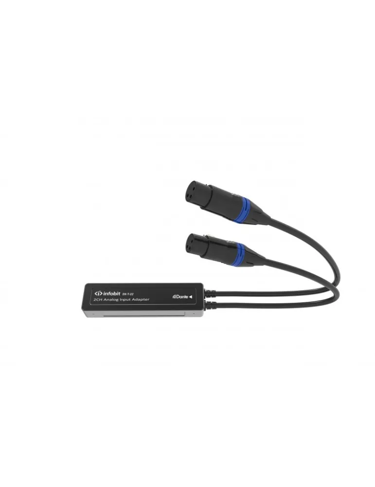 INFOBIT DXT22 Transmetteur analogique 2CH XLR vers Dante - Infobit iTrans DX-T-22