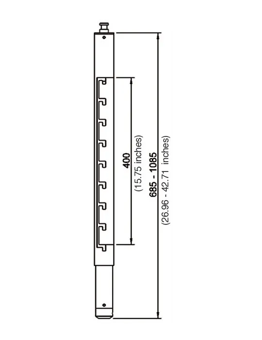  EUROMET 9265 Arakno - White extension column L|MusicGoodDeal 