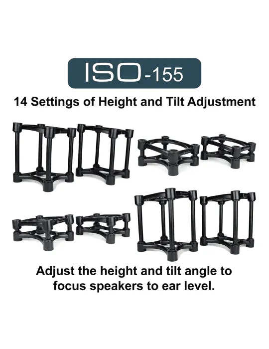  ISOACOUSTICS ISO155 Set of 2 medium size speaker stands|MusicGoodDeal 