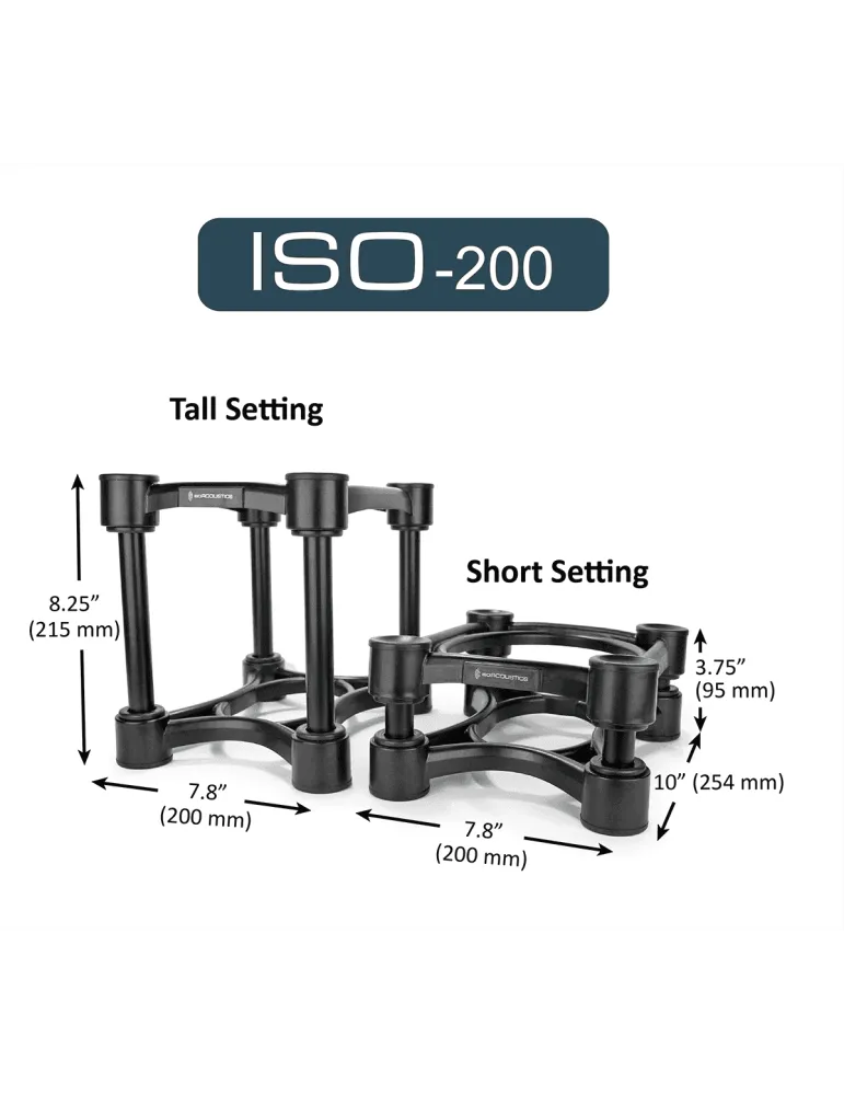  ISOACOUSTICS ISO200 Set of 2 large speaker stands|MusicGoodDeal 