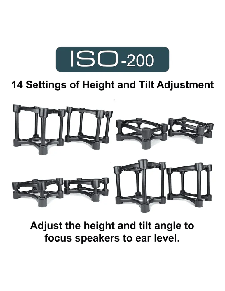  ISOACOUSTICS ISO200 Set of 2 large speaker stands|MusicGoodDeal 