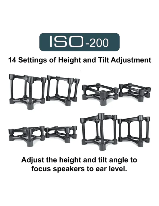  ISOACOUSTICS ISO200 Set of 2 large speaker stands|MusicGoodDeal 