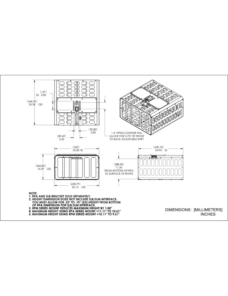  CHIEF PG3A-W Accessories - Protective cage for extra large projector|MusicGoodDeal 