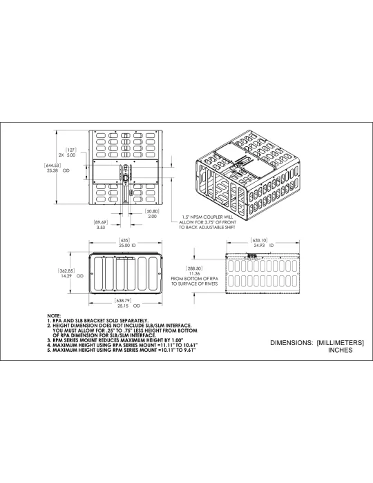  CHIEF PG3A-W Accessories - Protective cage for extra large projector|MusicGoodDeal 