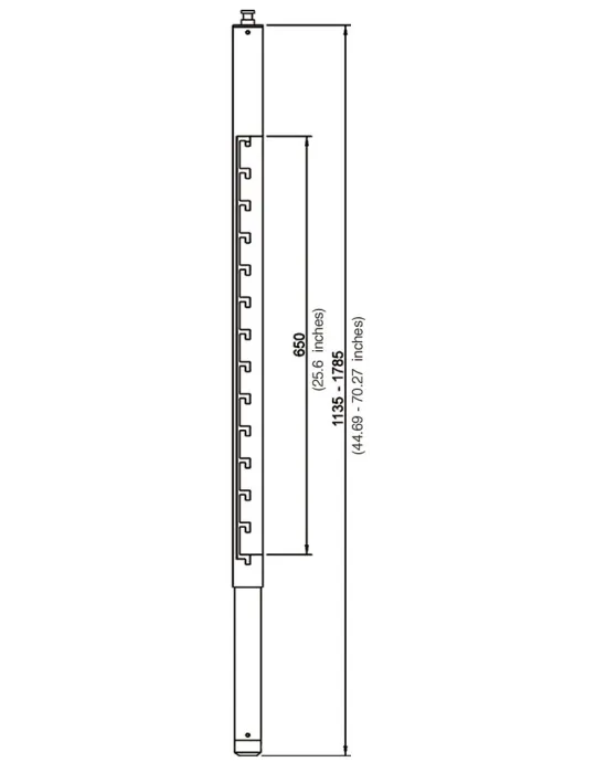  EUROMET 9268 Arakno - White extension column XL|MusicGoodDeal 