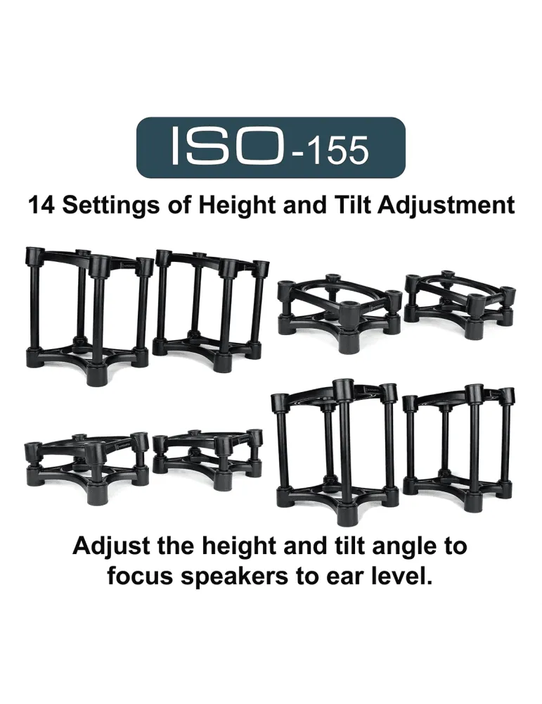  ISOACOUSTICS ISO155 2er-Set mittelgroße Lautsprecherständer|MusicGoodDeal 