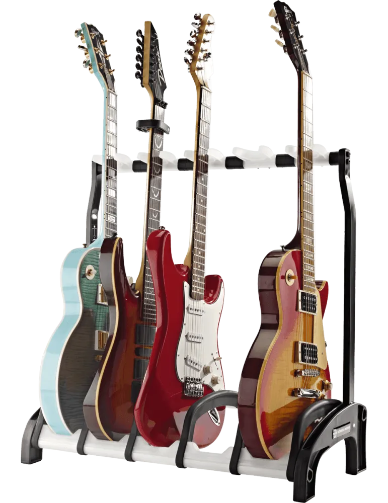  K&M 17525 Multi-support - For 5 electric guitars. Translucent|MusicGoodDeal 