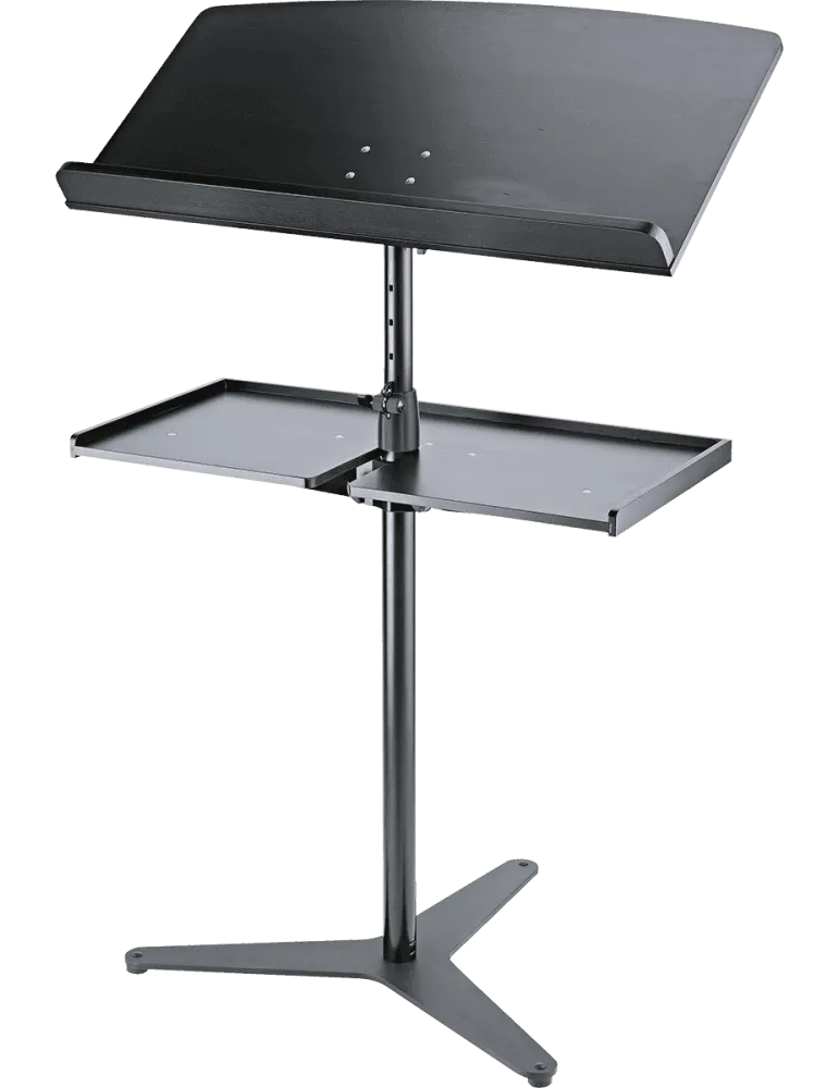  K&M 12330 Flaches Notenständerstativ Dirigent schwarz|MusicGoodDeal 